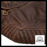 Veste en Cuir Marron Rider