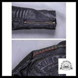 Veste en Cuir Tête de Mort