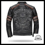Veste en Cuir Tête de Mort