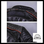 Veste en Cuir Tête de Mort