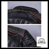 Veste en Cuir Tête de Mort