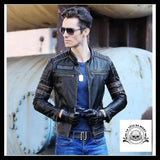 Veste en Cuir Tête de Mort
