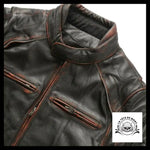 Veste Motard Skull (Cuir)