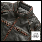 Veste Motard Skull (Cuir)