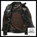 Veste Motard Skull (Cuir)
