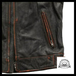 Veste Motard Skull (Cuir)