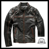 Veste Motard Skull (Cuir)