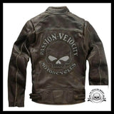 Veste Motard Skull (Cuir)