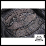 Veste Moto Tête de Mort (Cuir)