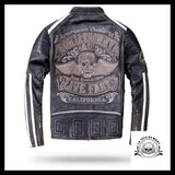 Veste Moto Tête de Mort (Cuir)
