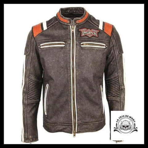 Veste Tête de Mort Biker American Motor