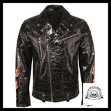 Veste Tête de Mort Biker (Cuir)