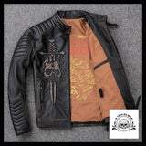Veste Tête de Mort épée en Cuir