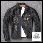 Veste Tête de Mort épée en Cuir