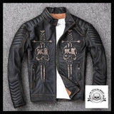 Veste Tête de Mort épée en Cuir