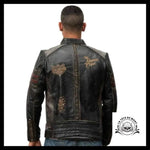 Veste Tête de Mort Motard (Cuir)