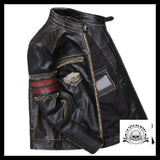 Veste Tête de Mort Motard (Cuir)