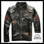 Veste Tête de Mort Motard (Cuir)