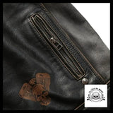 Veste Tête de Mort Motard (Cuir)