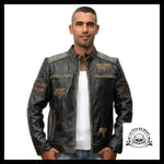 Veste Tête de Mort Motard (Cuir)