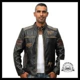 Veste Tête de Mort Motard (Cuir)