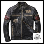 Veste Tête de Mort Motard (Cuir)