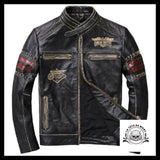Veste Tête de Mort Motard (Cuir)