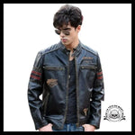 Veste Tête de Mort Motard (Cuir)