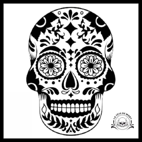 Sticker Crâne Mexicain Réaliste