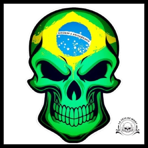 Sticker Tête de Mort Brésil