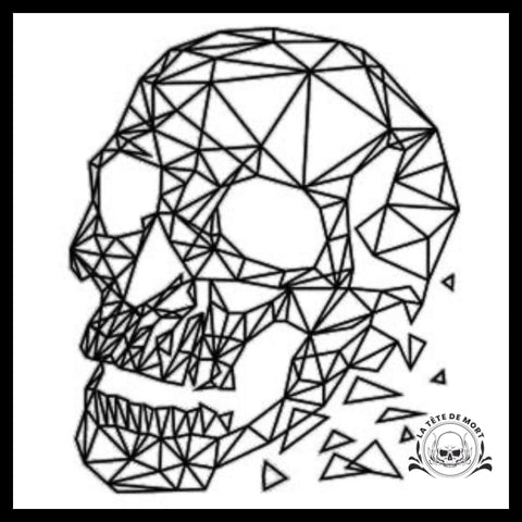 Sticker Crâne Géométrique