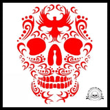Sticker Crâne Mexicain Noir et Blanc