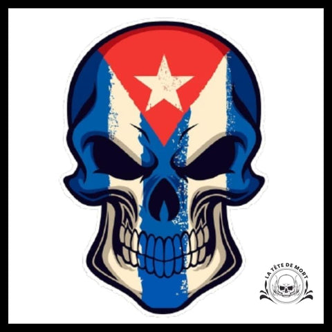 Sticker Tête de Mort Cuba