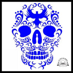 Sticker Crâne Mexicain Noir et Blanc