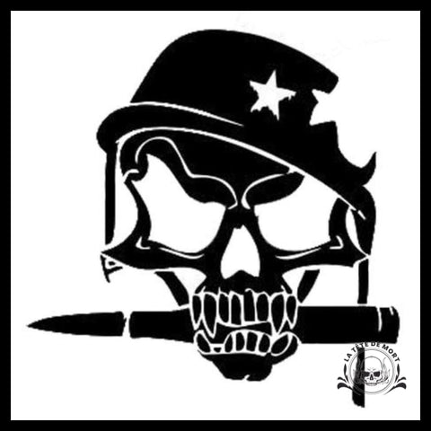 Sticker Skull Militaire