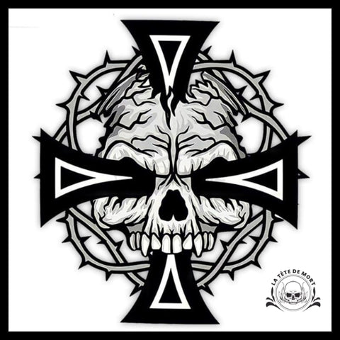 Sticker Tête de Mort Gothique