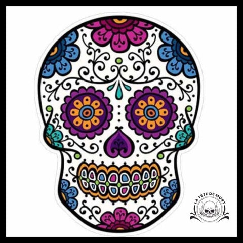 Sticker Tête de Mort Mexicaine