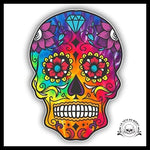 Sticker Tête de Mort Mexicaine Colorée
