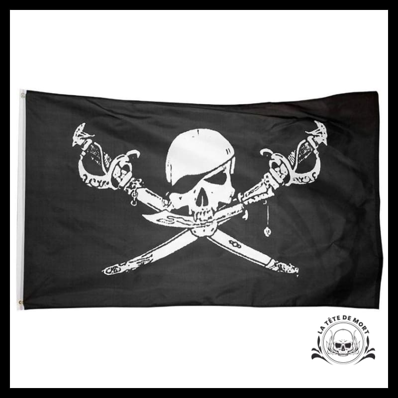 Drapeau Pirate Jolly Roger Crâne Os Tête de mort - 90*150 cm