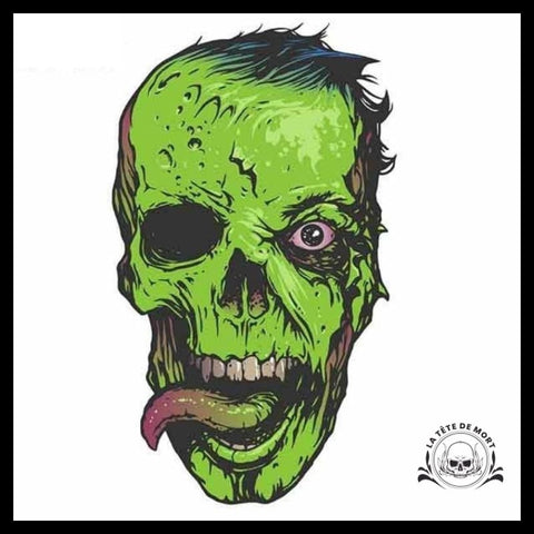 Sticker Crâne Zombie
