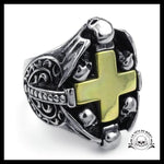 Bague Croix Homme (Acier)