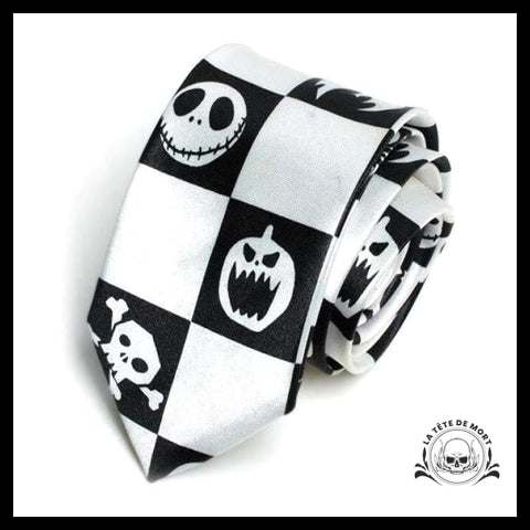 Cravate Tête de Mort Halloween