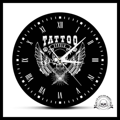Horloge Tête de Mort Murale Tattoo