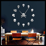 Horloge Tête de Mort Murale