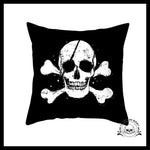 Housse de Coussin Tête Mort Pirate