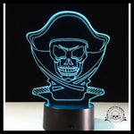 Lampe 3d Tête de Mort Pirate