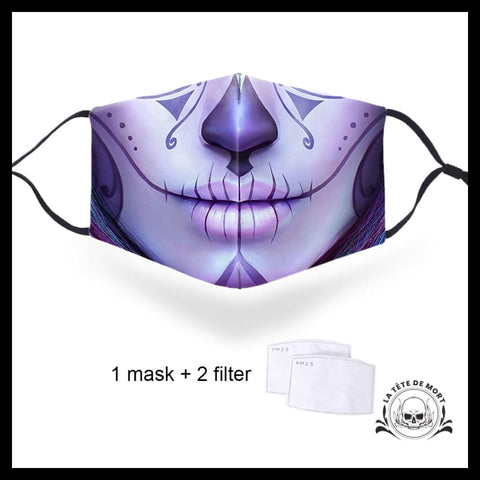 Masque Tête de Mort Calavera Violet