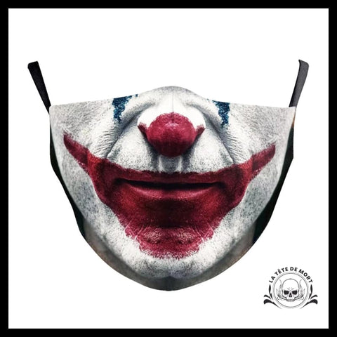 Masque Tête de Mort Nez Rouge Clown