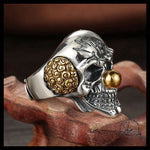 Bague Tête de Mort Clown (Acier)