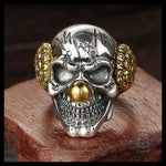 Bague Tête de Mort Clown (Acier)